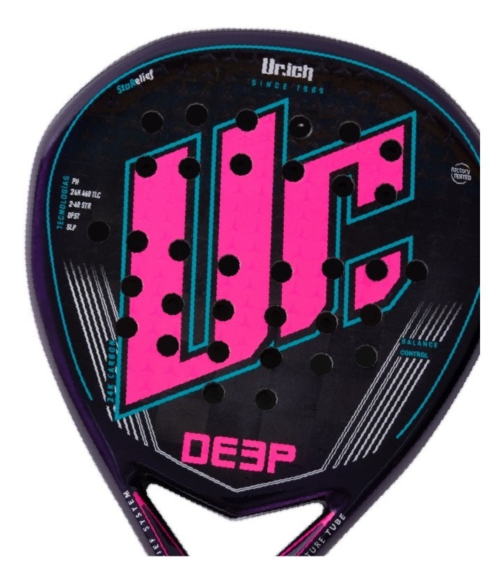 Paleta De Padel Paddle Urich Deep Carbono 24k Soft + Regalo